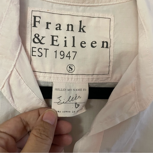 Frank & Eileen Eileen Shirt Baby Pink Button Down Long Sleeve Women's Sz S B10 - Picture 7 of 14